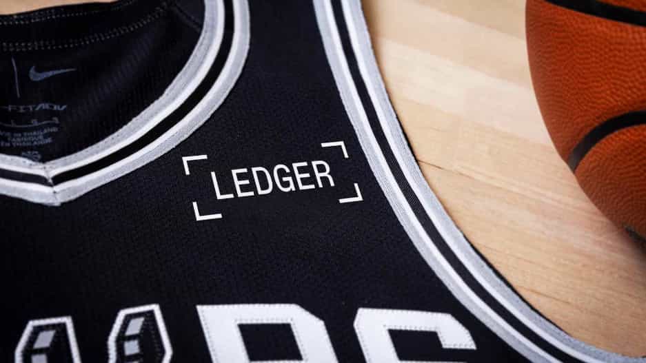 Ledger lands first sports jersey sponsorship with NBA's San Antonio Spurs